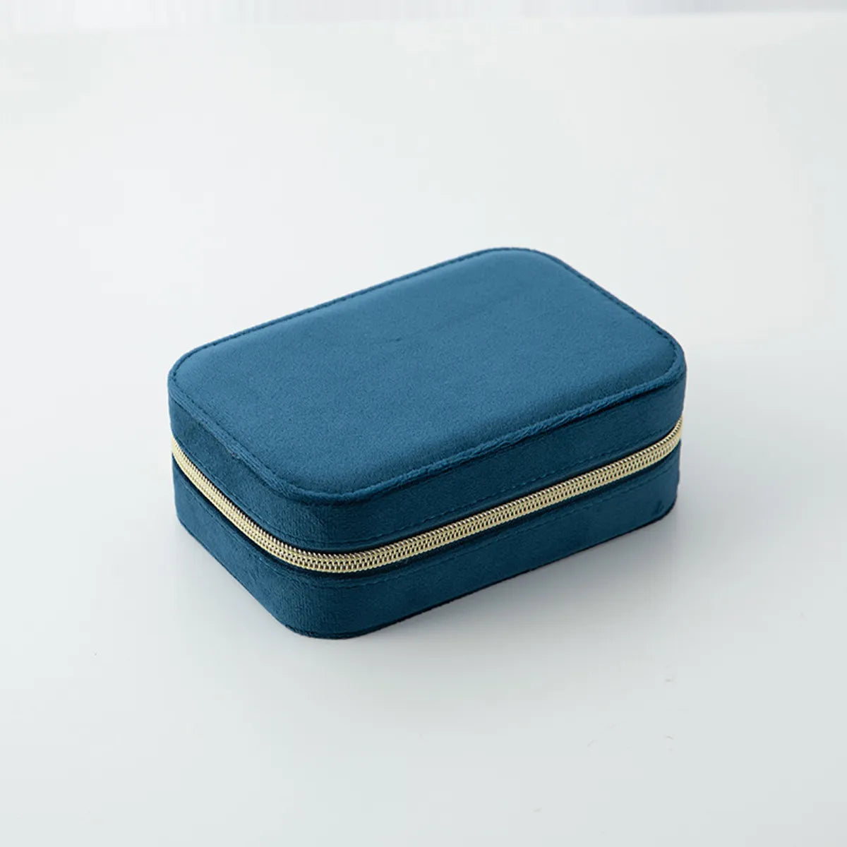 1 Piece Retro Solid Color Flannel Jewelry Boxes