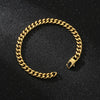 1 Piece Retro Solid Color Titanium Steel Plating 18k Gold Plated Men'S Bracelets