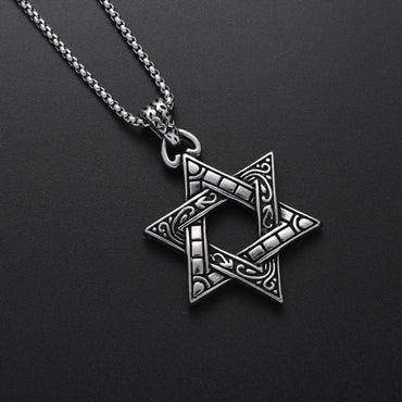 Retro Star 304 Stainless Steel Polishing 18K Gold Plated Men'S Pendant Necklace