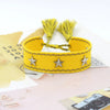 1 Piece Retro Star Stripe Alloy Polyester Unisex Bracelets