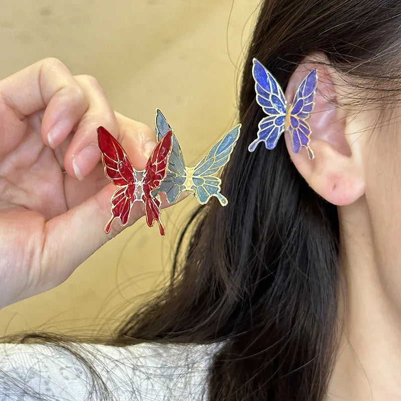 1 Piece Retro Sweet Butterfly Plating Alloy Ear Cuffs