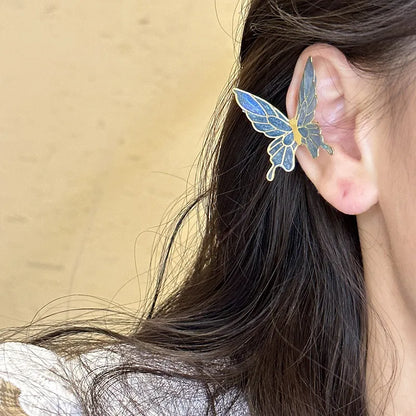 1 Piece Retro Sweet Butterfly Plating Alloy Ear Cuffs