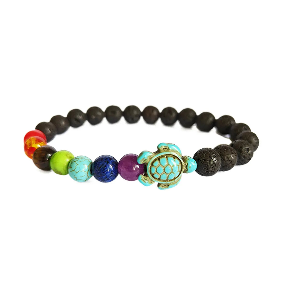 1 Piece Retro Tortoise Turquoise Volcanic Rock Polishing Unisex Bracelets