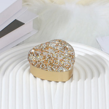 1 Piece Rhinestone Glam Shiny Holiday Date Solid Color Jewelry Boxes