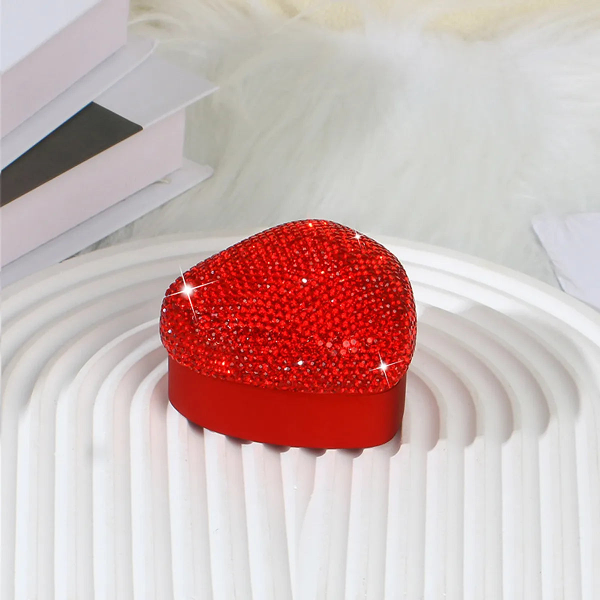 1 Piece Rhinestone Glam Shiny Holiday Date Solid Color Jewelry Boxes