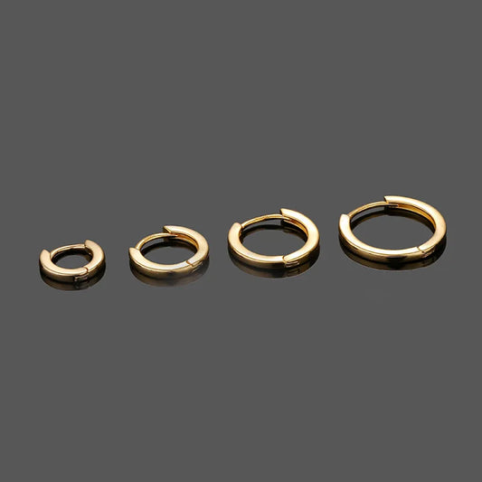 1 Piece Sexy Simple Style Solid Color Plating Sterling Silver 18K Gold Plated Earrings