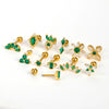 1 Piece Shiny Round Carrot Flower Plating Inlay Stainless Steel Zircon Cartilage Earrings