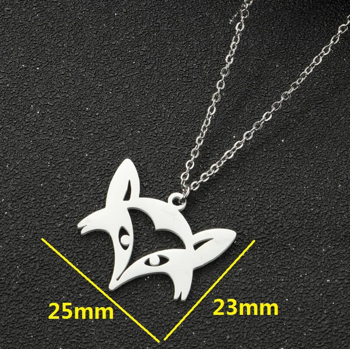 Stainless Steel Titanium Steel Simple Style Hollow Out Animal Pendant Necklace