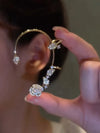 1 Piece Simple Style Butterfly Inlay Alloy Zircon Drop Earrings