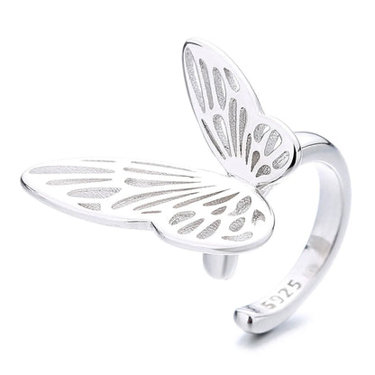 1 Piece Simple Style Butterfly Plating Sterling Silver Ear Cuffs