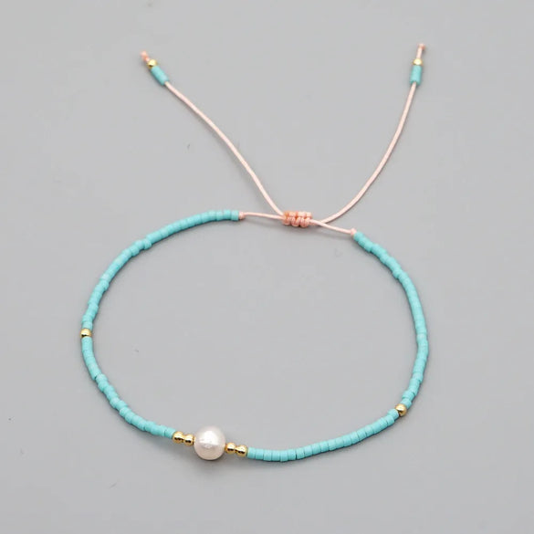 1 Piece Simple Style Circle Beaded Irregular Pearl Women'S Bracelets