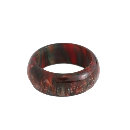 1 Piece Simple Style Circle Gradient Color Arylic Resin Women'S Rings