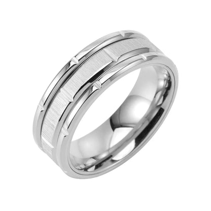 1 Piece Simple Style Circle Solid Color Stainless Steel Polishing Plating Rings