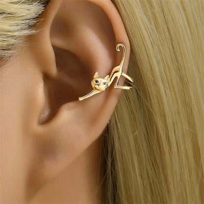 1 Piece Simple Style Classic Style Animal Inlay Alloy Artificial Rhinestones Ear Cuffs