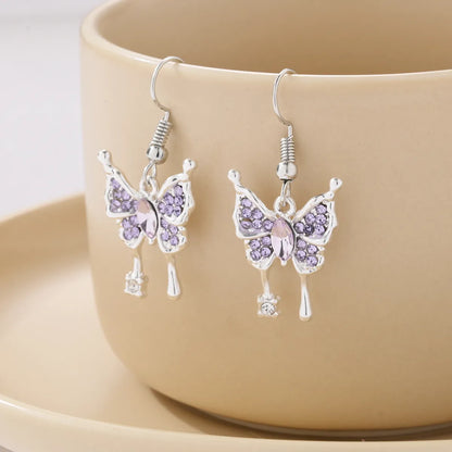 1 Piece Simple Style Classic Style Animal Letter Inlay Alloy Rhinestones Drop Earrings