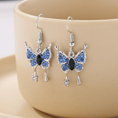 1 Piece Simple Style Classic Style Animal Letter Inlay Alloy Rhinestones Drop Earrings