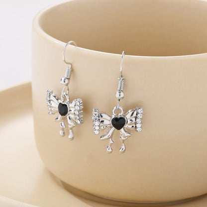 1 Piece Simple Style Classic Style Animal Letter Inlay Alloy Rhinestones Drop Earrings