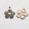 1 Piece Simple Style Classic Style Flower Inlay Iron Rhinestones Drop Earrings