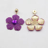 1 Piece Simple Style Classic Style Flower Inlay Iron Rhinestones Drop Earrings