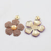 1 Piece Simple Style Classic Style Flower Inlay Iron Rhinestones Drop Earrings