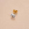 1 Piece Ear Cartilage Rings & Studs Simple Style Classic Style Geometric Square 316 Stainless Steel  Plating Inlay Zircon