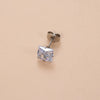 1 Piece Ear Cartilage Rings & Studs Simple Style Classic Style Geometric Square 316 Stainless Steel  Plating Inlay Zircon