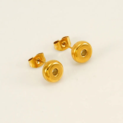 1 Piece Simple Style Classic Style Letter Plating 304 Stainless Steel 18K Gold Plated Ear Studs