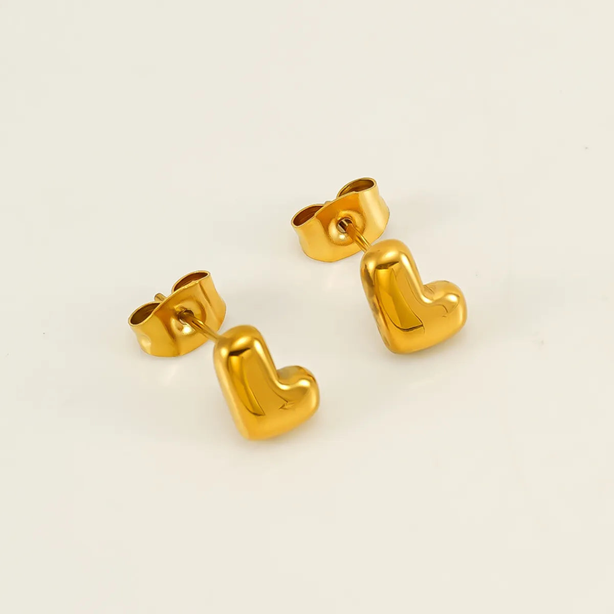 1 Piece Simple Style Classic Style Letter Plating 304 Stainless Steel 18K Gold Plated Ear Studs