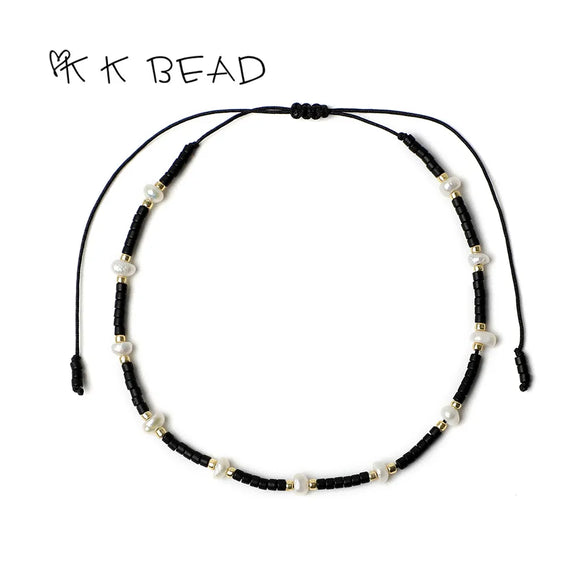 1 Piece Simple Style Color Block Freshwater Pearl Glass Beaded Bracelets