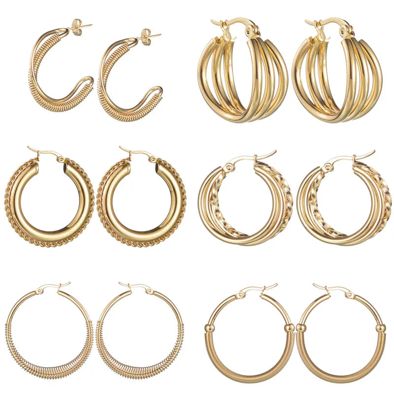 1 Piece Simple Style Commute Oval Solid Color Plating 201 Stainless Steel Rhinestones Glass 18K Gold Plated Earrings