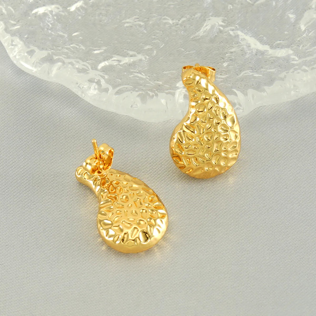 1 Piece Simple Style Commute Solid Color Plating Stainless Steel 18k Gold Plated Ear Studs