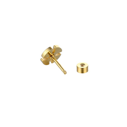 1 Piece Simple Style Cross Stainless Steel Ear Studs