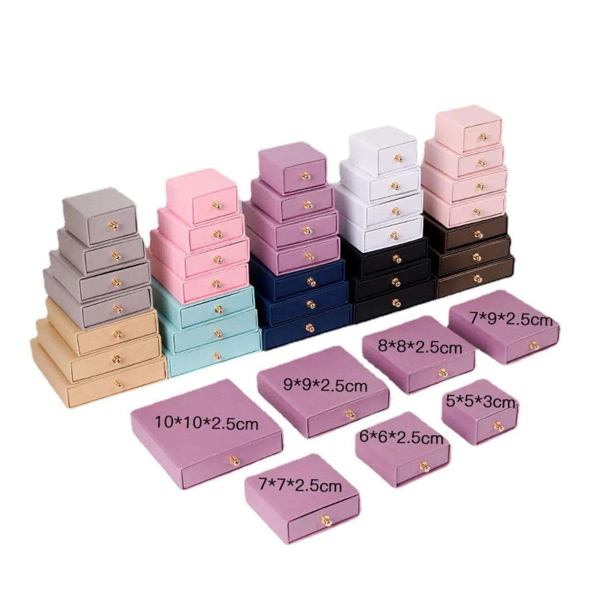 1 Piece Simple Style Daily Solid Color Jewelry Boxes