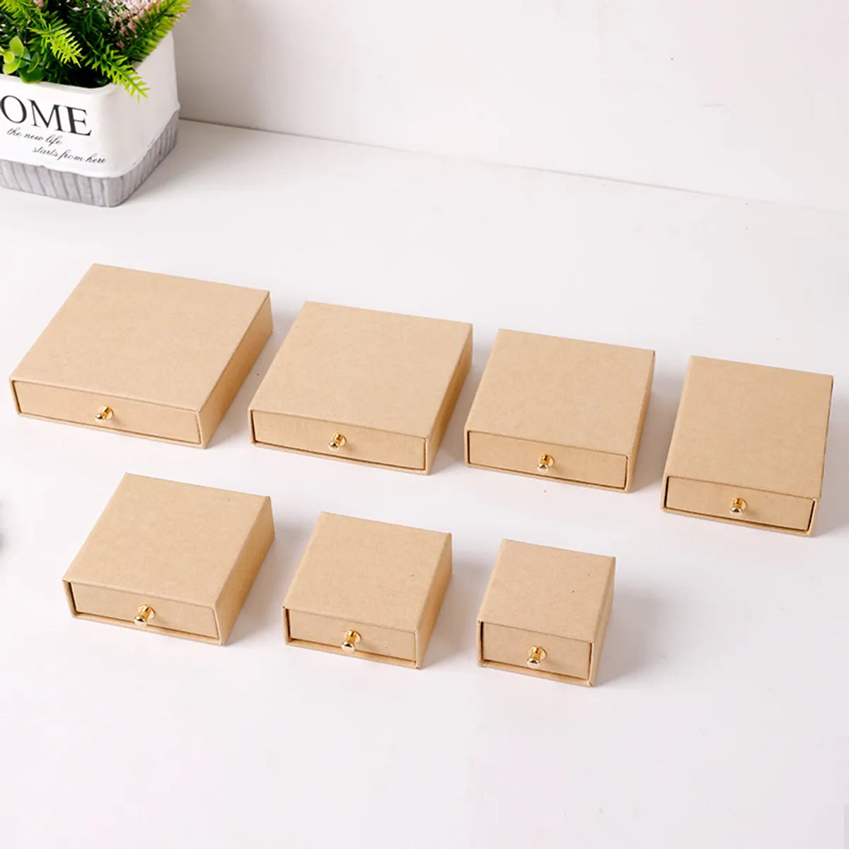 1 Piece Simple Style Daily Solid Color Jewelry Boxes