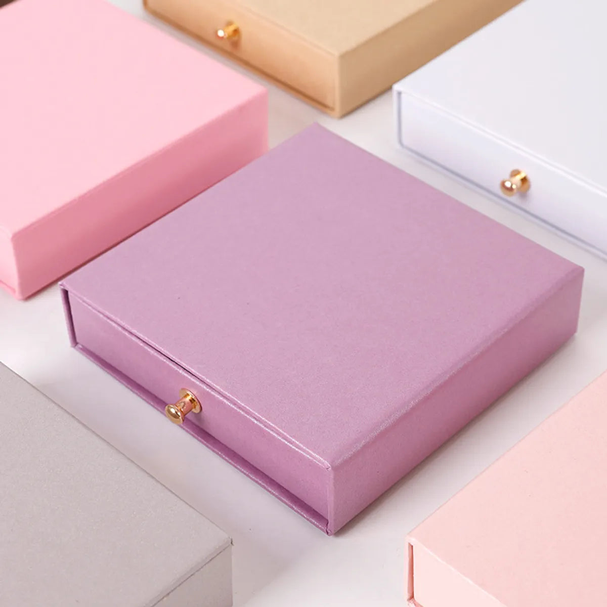 1 Piece Simple Style Daily Solid Color Jewelry Boxes