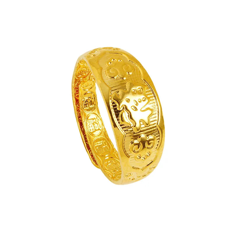 1 Piece Simple Style Flower Copper Plating 24k Gold Plated Open Ring