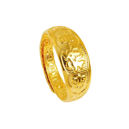 1 Piece Simple Style Flower Copper Plating 24k Gold Plated Open Ring