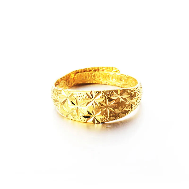 1 Piece Simple Style Flower Copper Plating 24k Gold Plated Open Ring