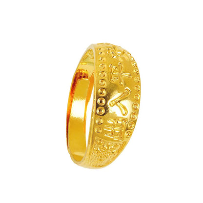 1 Piece Simple Style Flower Copper Plating 24k Gold Plated Open Ring