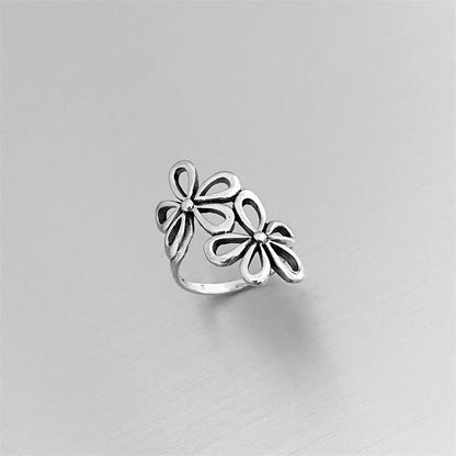 1 Piece Simple Style Flower Copper Plating Rings