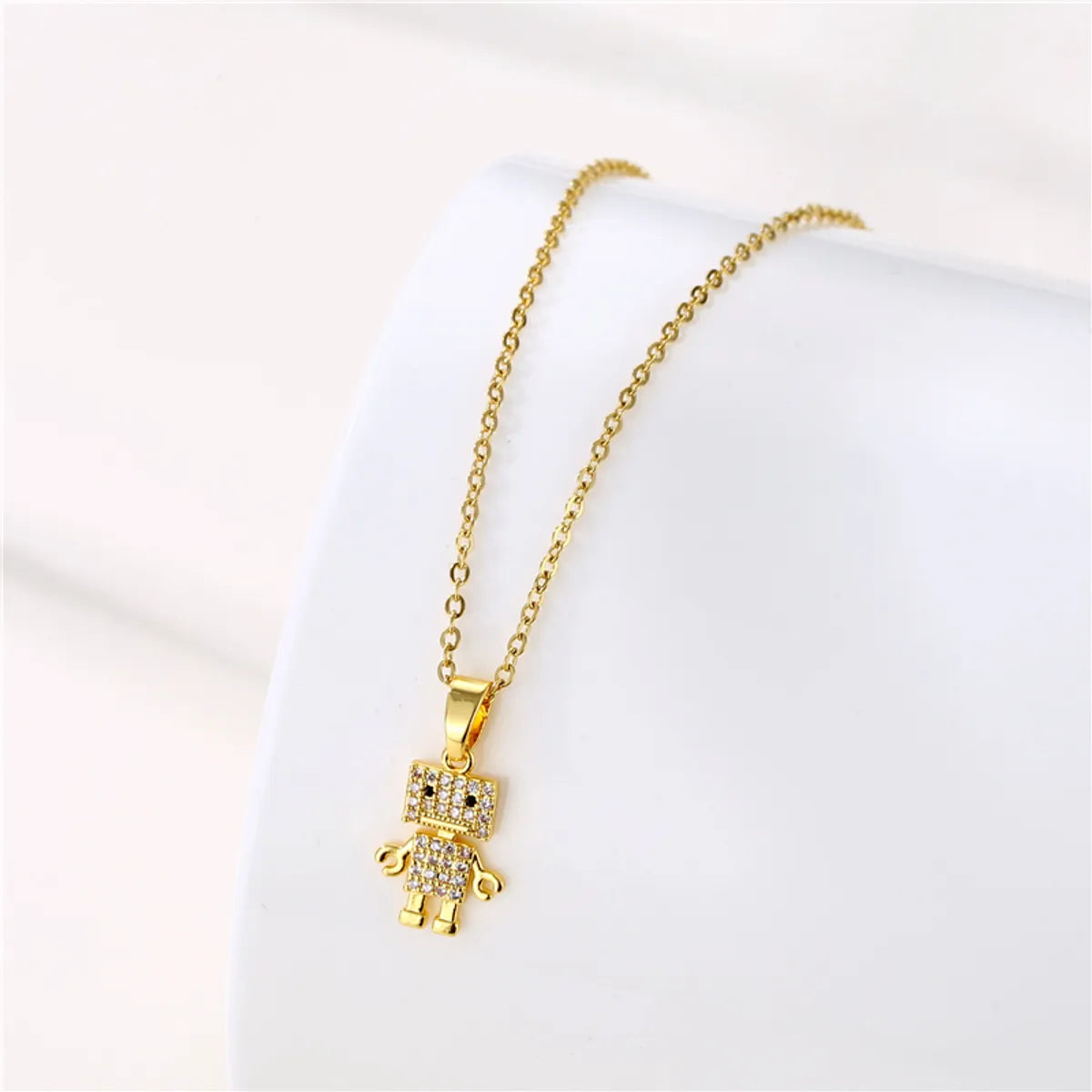 1 Piece Simple Style Flower Dragonfly Butterfly Stainless Steel Titanium Steel Plating Inlay Zircon Pendant Necklace