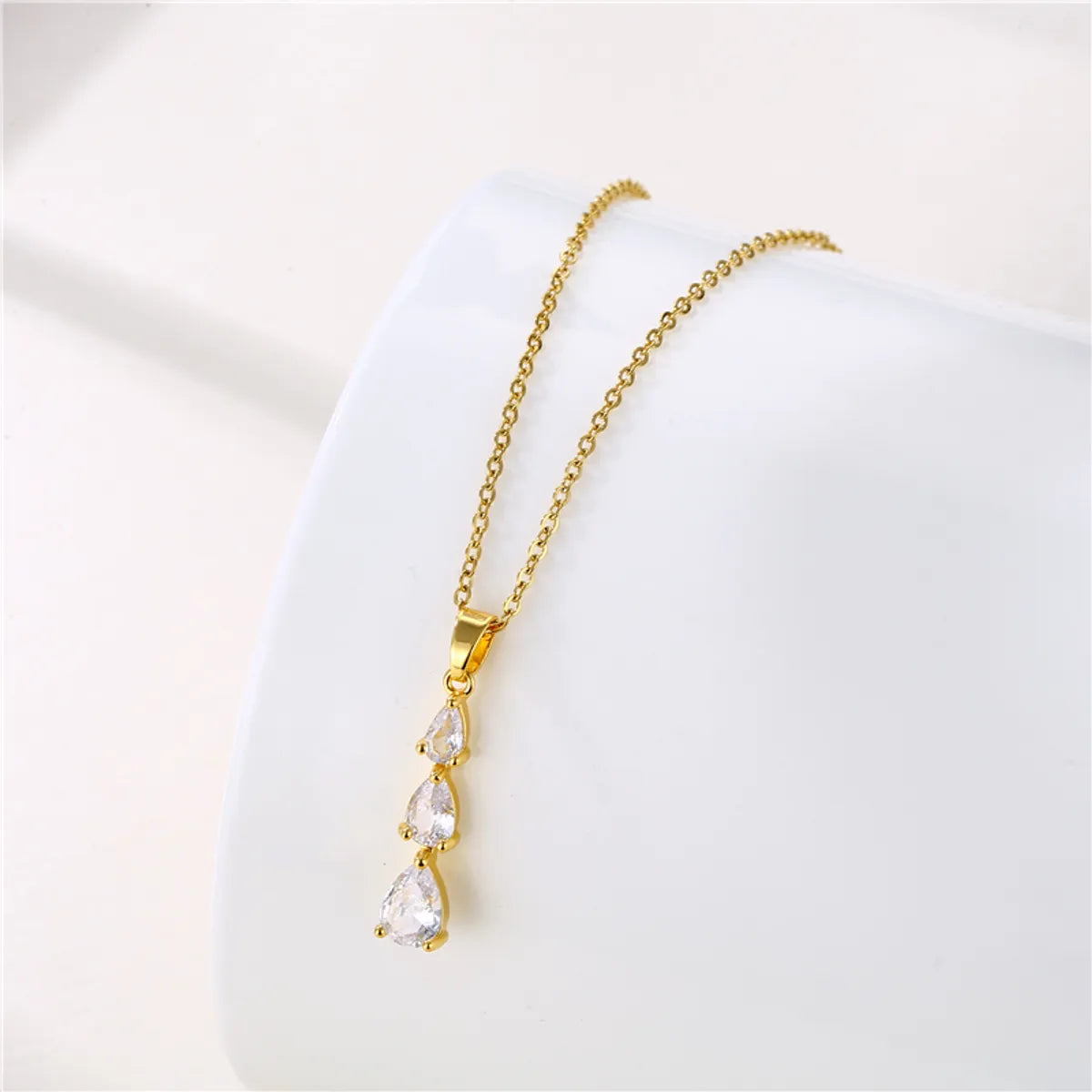 1 Piece Simple Style Flower Dragonfly Butterfly Stainless Steel Titanium Steel Plating Inlay Zircon Pendant Necklace