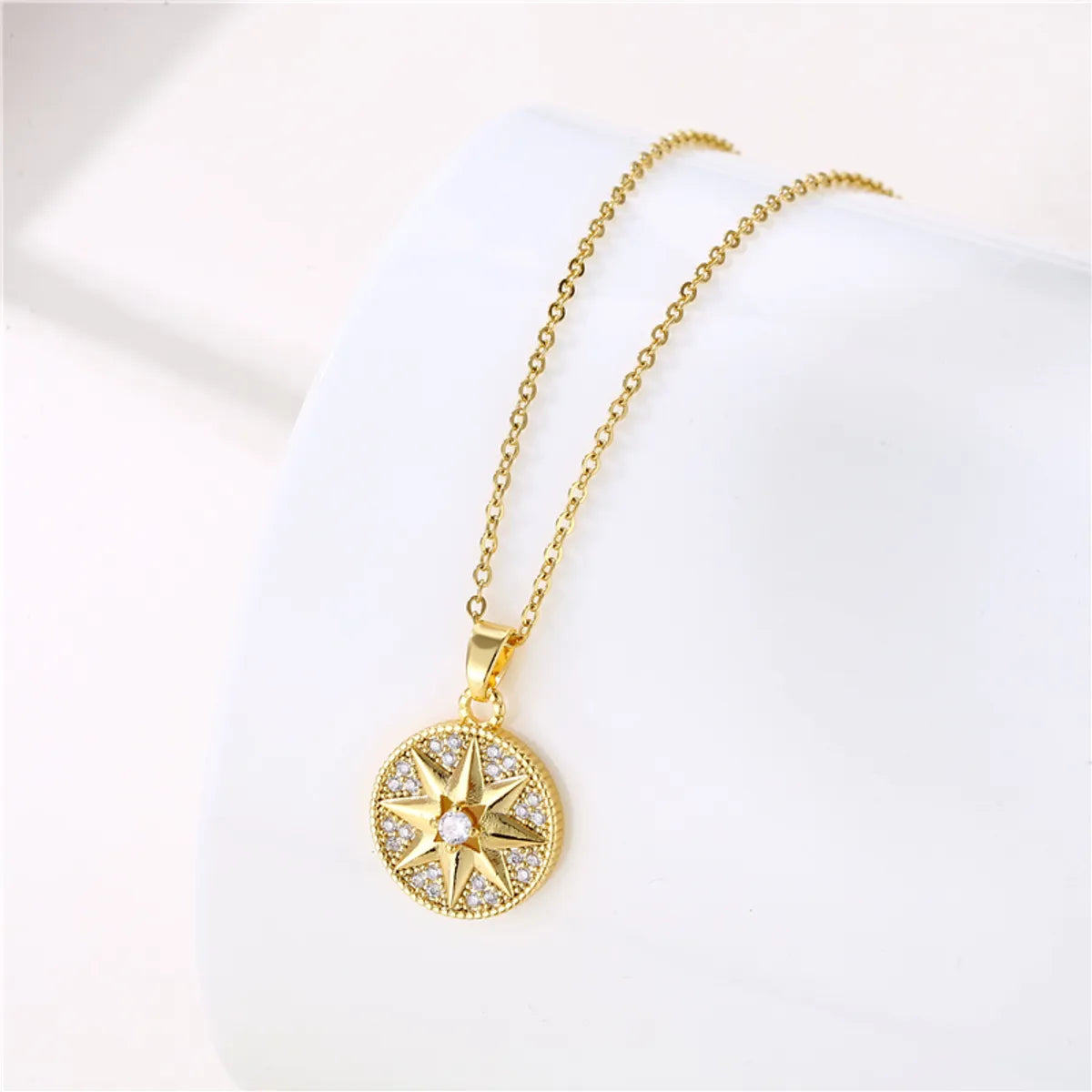 1 Piece Simple Style Flower Dragonfly Butterfly Stainless Steel Titanium Steel Plating Inlay Zircon Pendant Necklace