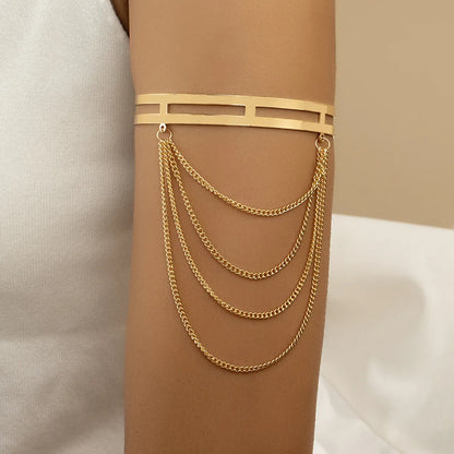 1 Piece Simple Style Geometric Alloy Plating Chain Women'S Arm Bracelet