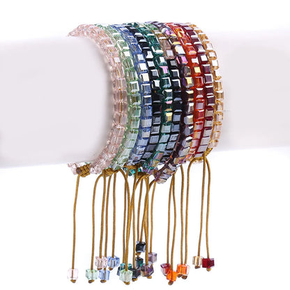 Simple Style Geometric Glass Glass Wholesale Bracelets