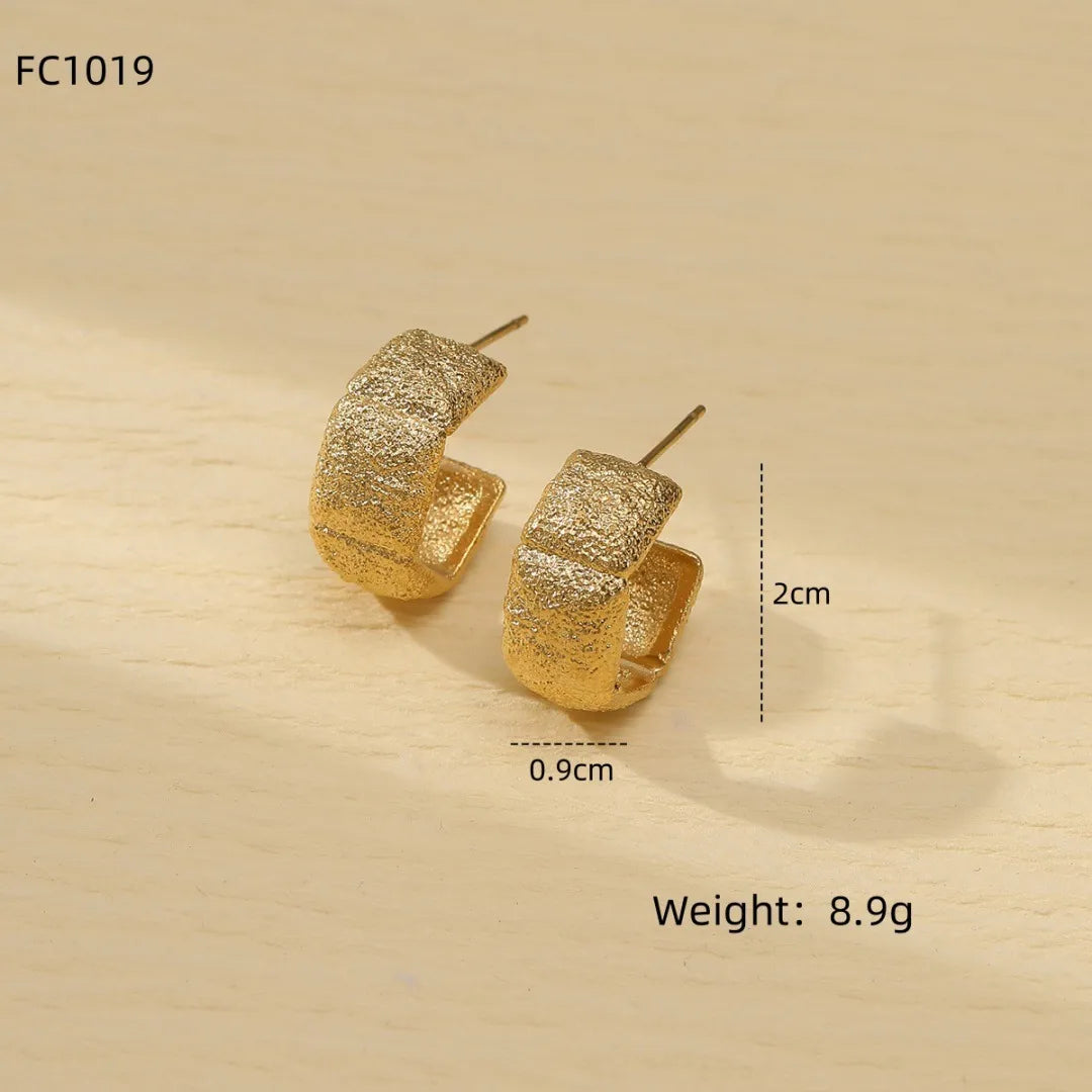 1 Piece Simple Style Geometric Plating 304 Stainless Steel Ear Studs