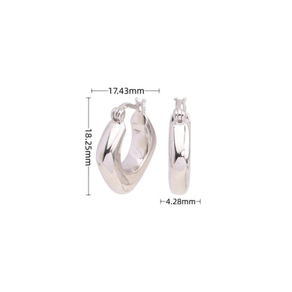 1 Piece Simple Style Geometric Plating Sterling Silver Earrings