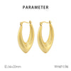 1 Piece Simple Style Geometric Solid Color 304 Stainless Steel 18K Gold Plated Earrings