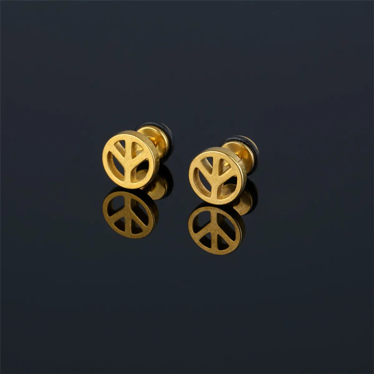 1 Piece Simple Style Geometric Solid Color Plating Stainless Steel Ear Studs