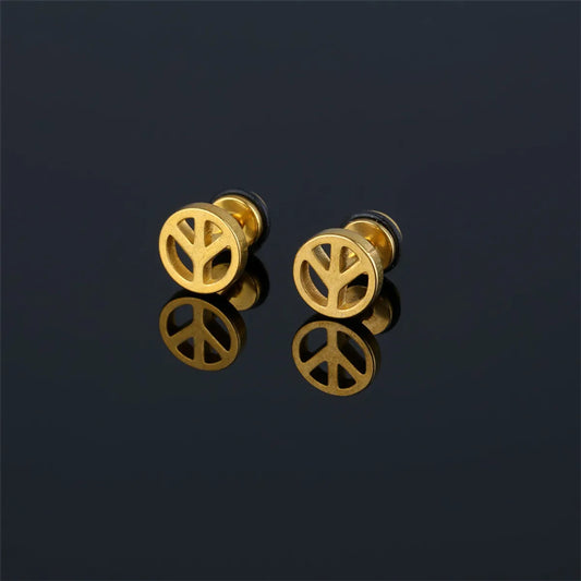 1 Piece Simple Style Geometric Solid Color Plating Stainless Steel Ear Studs